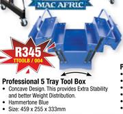 MacAfric Professional 5 Tray Tool Box TTOOLB/004