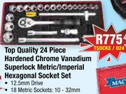 Hexa Top Quality 24 Piece Hexagonal Socket Set TSOCKE/02