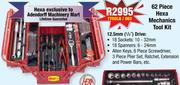 Hexa 62 Piece Mechanics Tool Kit 12.5mm(1/2") Drive TTOOLB/062