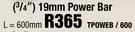 3/4" 19mm Power Bar L=600mm TPOWEB/600