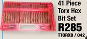 41-Piece Torx Hex Bit Set TTORXB/042
