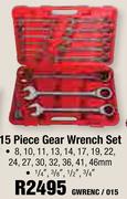 15-Piece Gear Wrench Set GWRENC/015