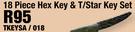 Allen Keys 18-Piece Hex Key & T/Star Key Set TKEYSA/018