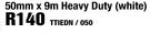50mm x 9m Heavy Duty White Ratchet Tie Downs TTIEDN/050