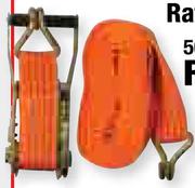 50mm x 9m,2" Heavy Duty Orange Ratchet Tie Downs TTIEDN/002