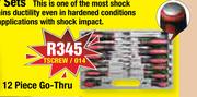 S2 Steel Screwdriver Sets 12 Piece Go Thru TSCREW/014