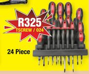 S2 24 Piece Steel Screwdriver Set TSCREW/024