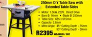 250mm DIY Table Saw With Extended Table Sides WSAWLD/001 