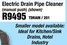 Electric Drain Pipe Cleaner Manual Push TDRAIN/201