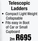 MacAfric Telescopic Ladders 2m