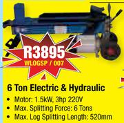 MacAfric Log Splitters 6 Ton Electric & Hydraulic WLOGSP/007