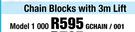 Chain Block With 3m lift Model 1000-GCHAIN/001