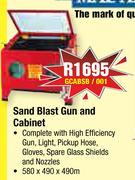 Macafric Industrial Sand Blast Cabinet With Foot Pedal & Extractor-GCABSB/003