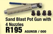 Macafric Sand Blast Pot Gun With 4 Nozzles-AGUNSB/000