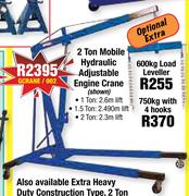 2 Ton Mobile Hydraulic Adjustable Engine Crane Shown GCRANE/002