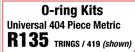 O-Ring Kits Universal 404 Piece Metric TRINGS/419 Shown