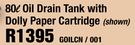 80L Oil Drain Tank With Dolly Paper Cartridge Shown GOILCN/001