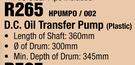 D.C. Oil Transfer Pump (Plastic)