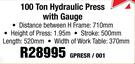 100 Ton Hydraulic Press With Gauge GPRESER/001