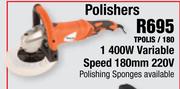 Polishers 1400W Variable Speed 180mm 220V Tpolis/180