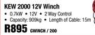 KEW 2000 12V Winch GWINCH/200
