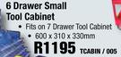 6 Drawer Small Tool Cabinet TCABIN/005