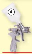 Professional Gravity Feed Spray Guns Top Feed Mini High Volume Low Pressure Touch-Up ASPRAG/110