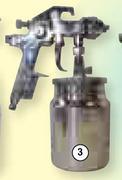 Top Quality Spray Guns Suction Feed Type High Volume Low Pressure 4.2 - 7.1cfm ASPRAH/005