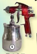 Top Quality Spray Guns Suction Feed Type 1.8mm Nozzle High Pressure 5.1-7.8cfm ASPRAH/002