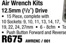 Air Wrench Kits 12.5mm(1/2") Drive AWRENC/001