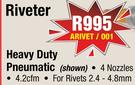 Heavy Duty Pneumatic Riveter ARIVET/001