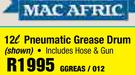 MacAfric 12L Pneumatic Grease Drum GGREAS/012