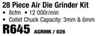 28 Piece Air Die Grinder Kit AGRIND/028