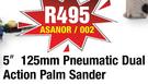 125mm(5") Pneumatic Dual Action Palm Sander ASANOR/002