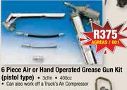 6 Piece Air Or Hand Operated Grease Gun Kit(Pistol Type) AGREAS/001