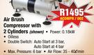 Air Brush Compressor With 2 Cylinder ACOMPR/002