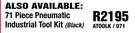 Mac Afric 71 Piece Pneumatic Industrial Black Tool Kit ATOOLK/071