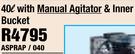 Industrial Quality Spray Pot 40L With Manual Agitator & Inner Bucket ASPRAP/040