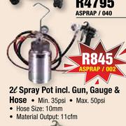 2L Spray Pot Incl Gun, Gauge & Hose ASPRAP/002