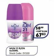 Mum 21 Roll On-6 x 50ml