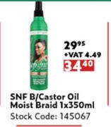 SNF B/Castor Oil Moist Braid-1 x 350ml     