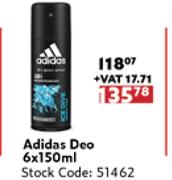 Adidas Deo-6 x 150ml