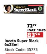 Inecto Super Black-6 x 28ml