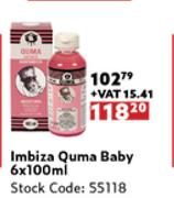 Imbiza Quma Baby-6 x 100ml