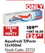 Aquafresh T/Paste-12 x 100ml