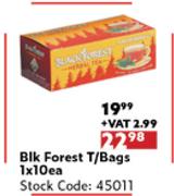 Blk Forest T/Bags-1x10 Each