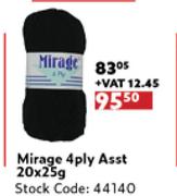 Mirage 4 Ply Assorted-20x25g