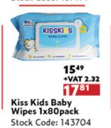 Kiss Kids Baby Wipes-1x80 Pack