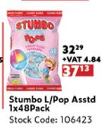 Stumbo L/Pop Assorted 1 x 48 Pack