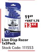 Lion Disp Razor 1 x 5 Pack